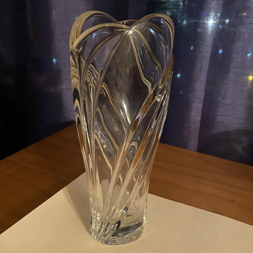 Vintage Lenox Arctic Bloom Thick Crystal Vase